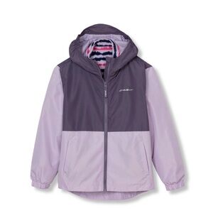 Eddie Bauer Girls Lone Peak 3 -in -1 Jacket in purple and lavender.